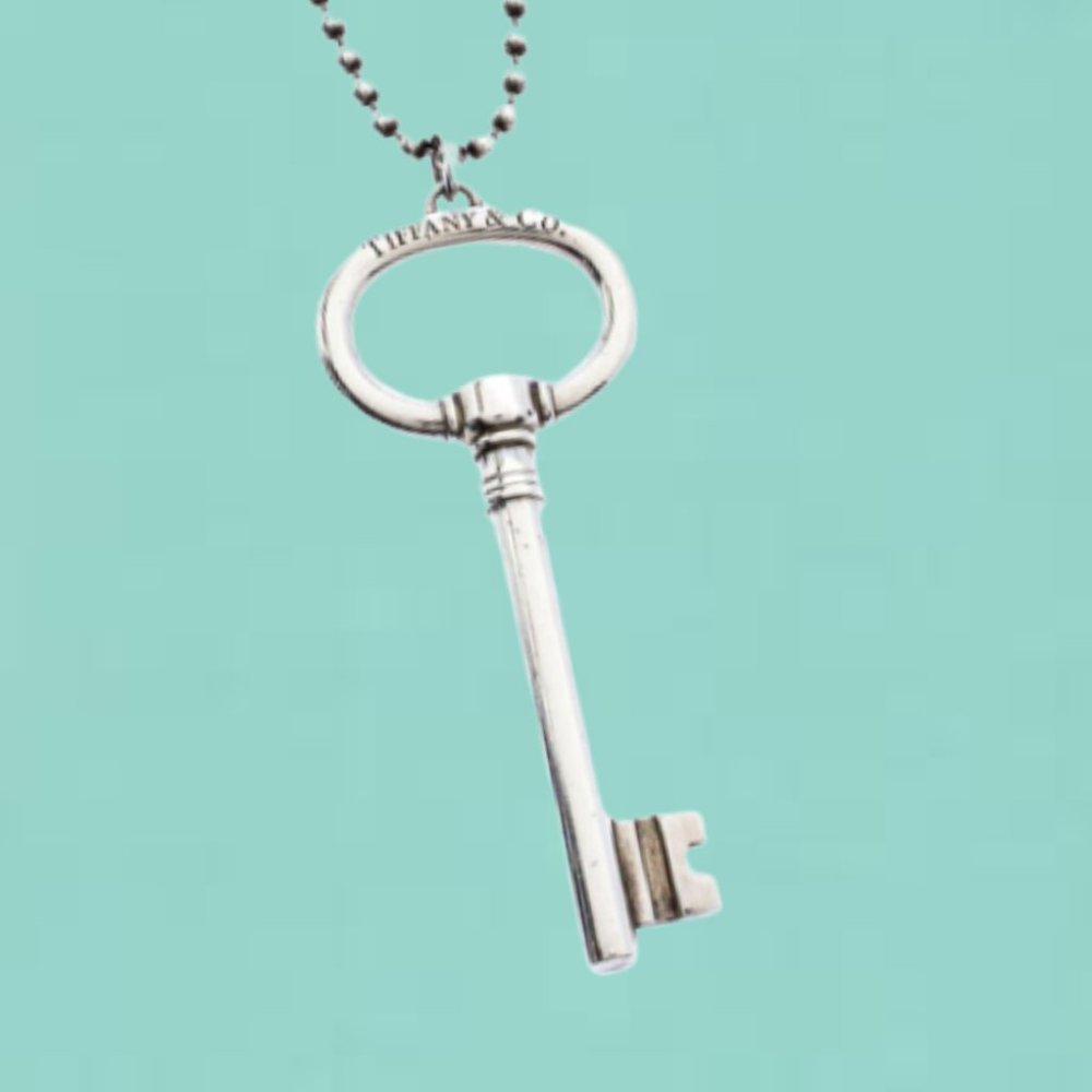 Tiffany & Co. Sterling Silver Key Necklace